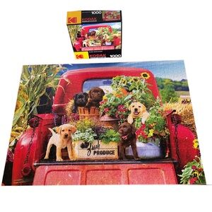 Kodak | Labrador Retriever Puppies Pick Up Truck Farm 1000 Piece Puzzle
